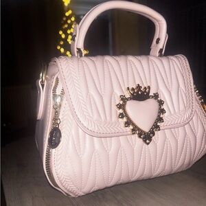 Coquette Pink Quilted Heart Handbag